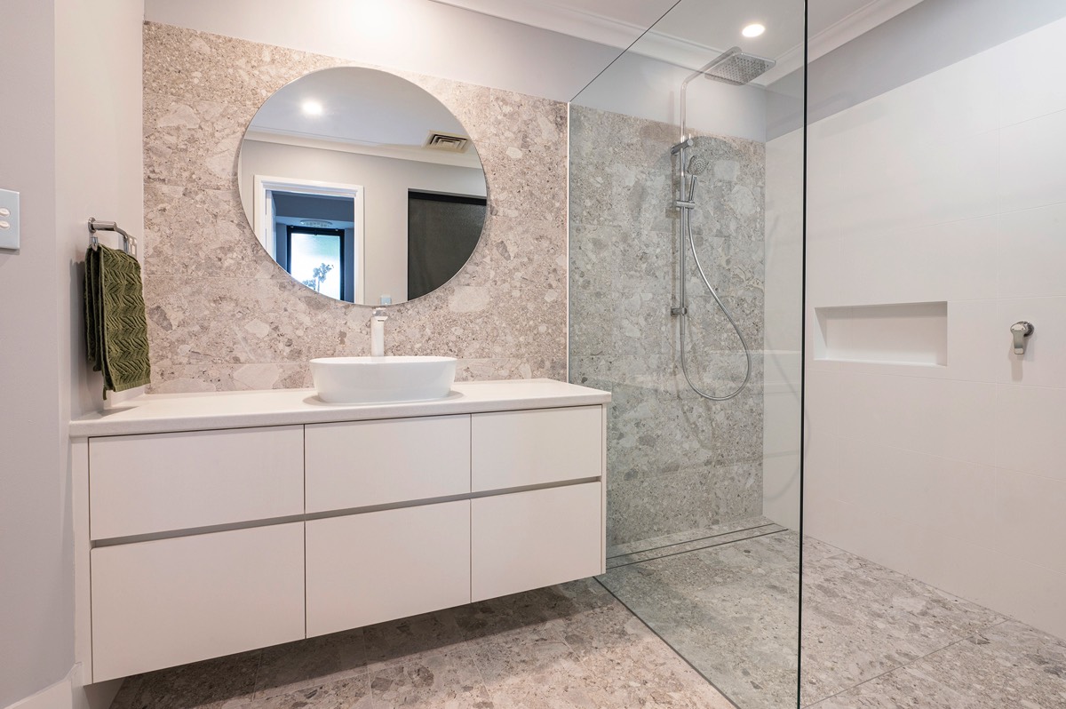 A bathroom renovation project