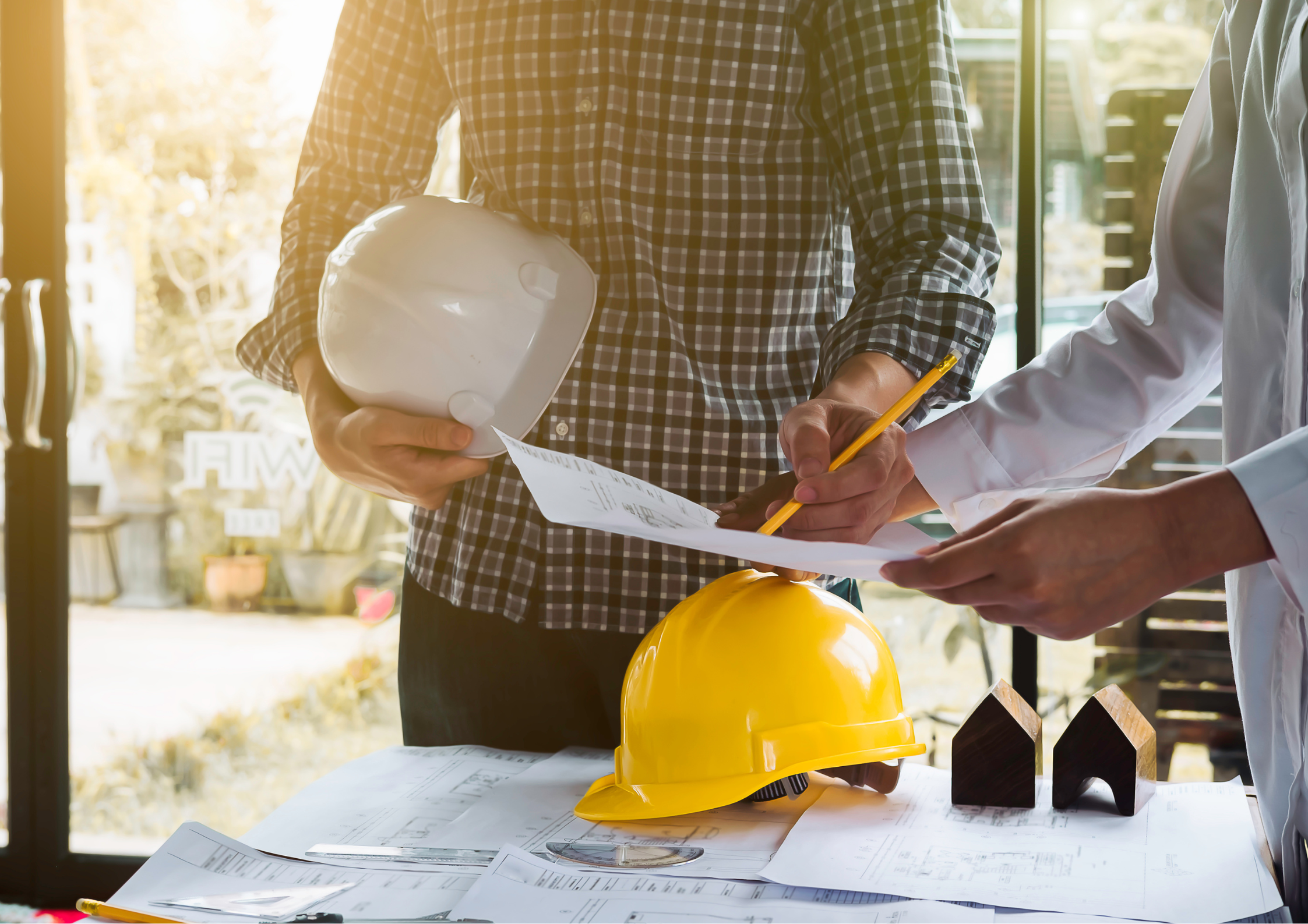 Draftsman and builders study plans
